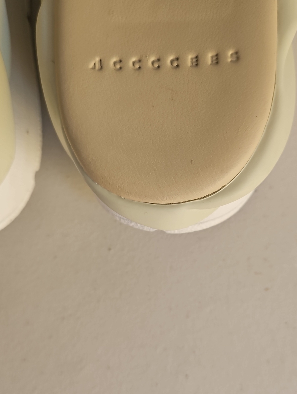 4CCCCEES Mellow Glow Leather Platform Slide ln Silver - Picture 5 of 6